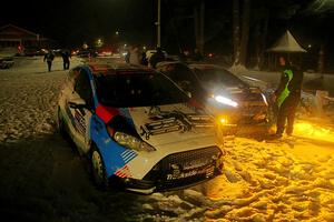 Mark Tabor / Kathryn Hansen Ford Fiesta ST and Nick Tippman / David Tippman Ford Fiesta ST after the event.