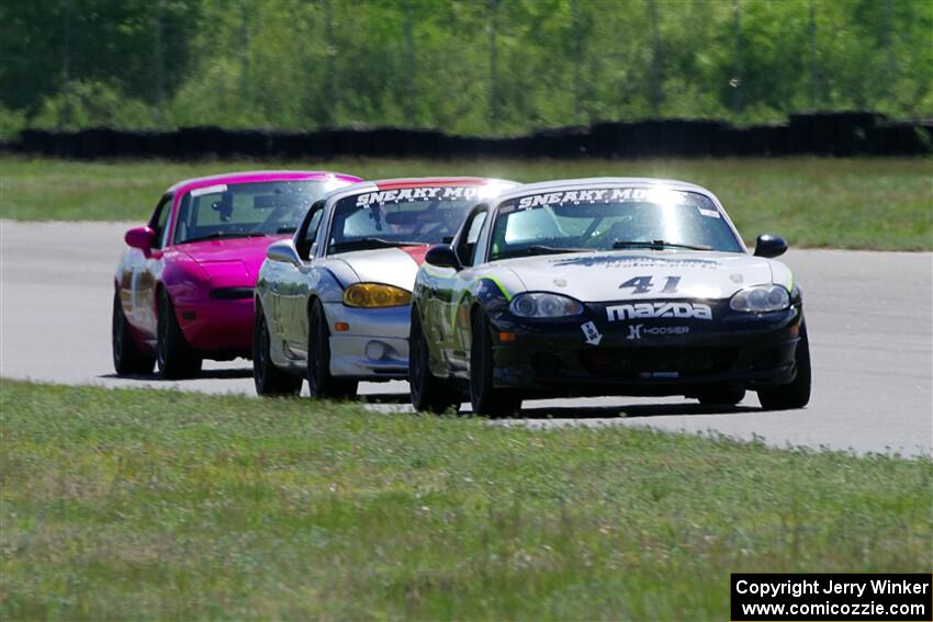 Samantha Silver's, Kyle Greenhill's and Josh Jablonski's Spec Miata Mazda Miatas