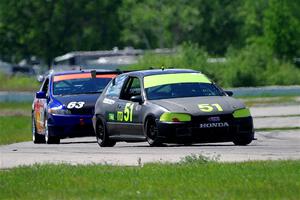 Wade Roggemann's ITJ Honda Civic and Bill Collins' STL Honda Civic