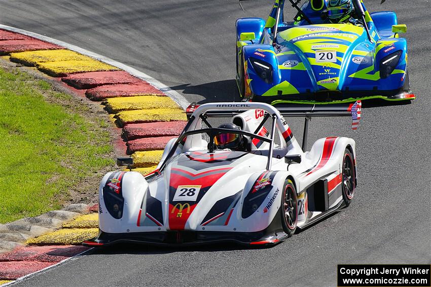 Corey Neveau's Radical SR3 XXR and Austin Riley's Radical SR3 XXR 1500