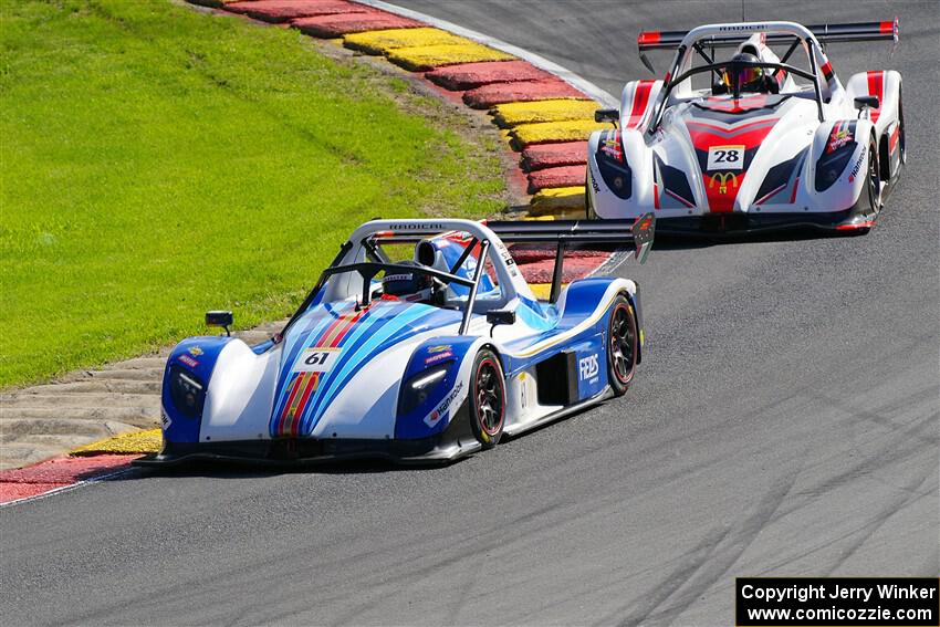 Mike Anzaldi's Radical SR3 XXR 1500 and Corey Neveau's Radical SR3 XXR 1500