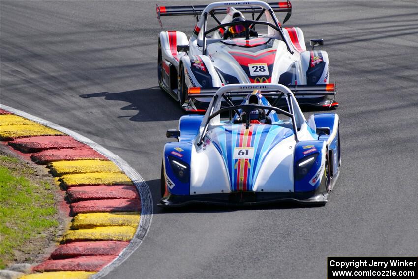 Mike Anzaldi's Radical SR3 XXR 1500 and Corey Neveau's Radical SR3 XXR 1500