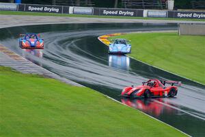 Seth Bacon's Radical SR3 XX 1340, Mike Ellis' Radical SR3 XX 1340 and Richard Durocher's Radical SR3 RSX 1500