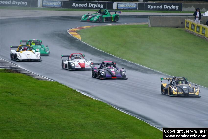 Six Radicals race through the Hurry Downs in the rain.