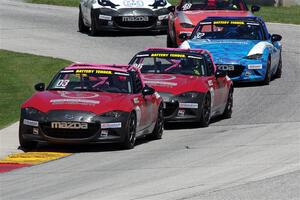 Ashton Harrison's, Patrick Wilmot's and Keith Jensen's Mazda MX-5 Cups