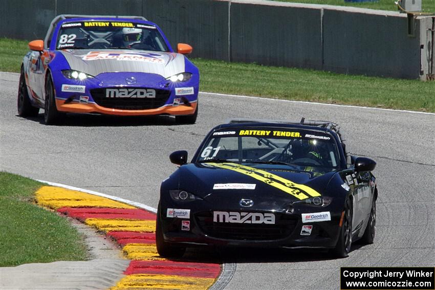 Andrew List's and Max Faulkner's Mazda MX-5 Cups