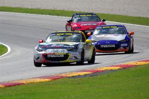 John Dean's, Max Faulkner's and Joe DaSilva's Mazda MX-5 Cups