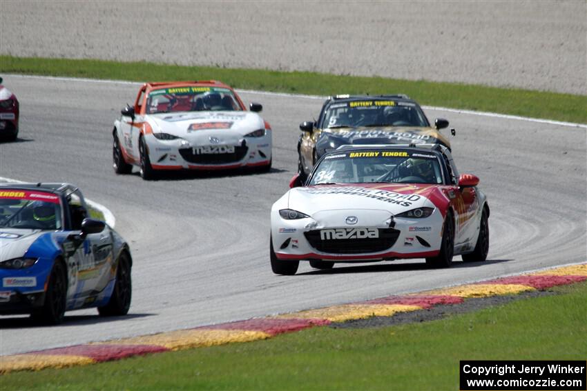 Todd Lamb's, Mark Drennan's and Bryan Ortiz's Mazda MX-5 Cups