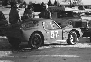 Steve Erickson's Volvo V-6 powered SAAB Sonett II in the paddock.