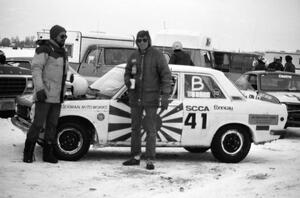Tim Winker and Mike Winker pose with their Datsun 510
