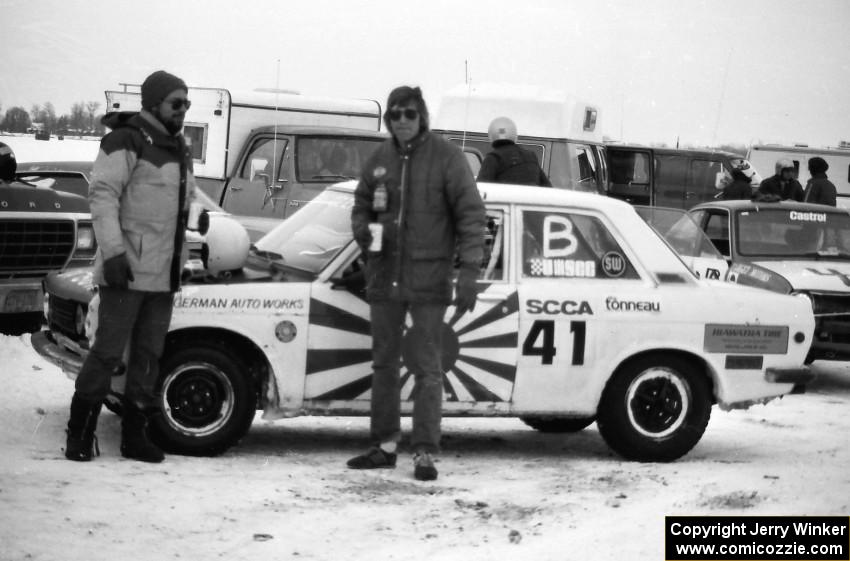 Tim Winker and Mike Winker pose with their Datsun 510