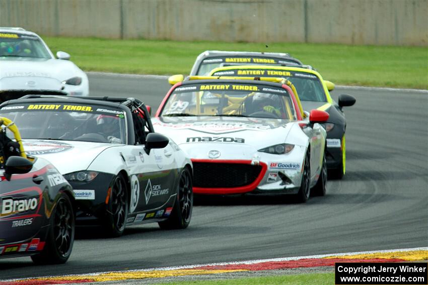 Robert Noaker's, Drake Kemper's and Luke Oxner's Mazda MX-5 Cups