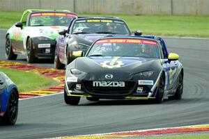 Carter Weedon's, Assen Rachev's and Nathanial Sparks' Mazda MX-5 Cups
