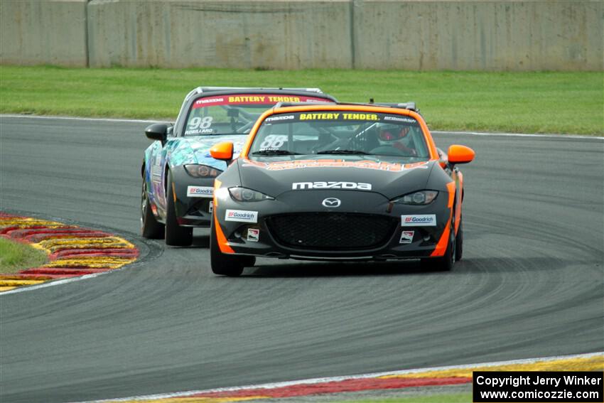 Eric Palmer's and Jackson Robillard's Mazda MX-5 Cups