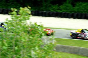 Danny Bender's, Michael Carter's and Selin Rollan's Mazda MX-5 Cups