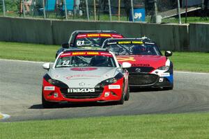 Sarah Montgomery's, Moisey Uretsky's and Andrew Lists' Mazda MX-5 Cups