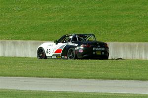 Brian Lockwood's Mazda MX-5 Cup parks it just after turn 3.