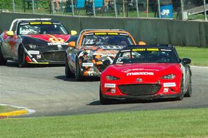 Gresham Wagner's, Tyler Maxson's and Peter Ensor's Mazda MX-5 Cups