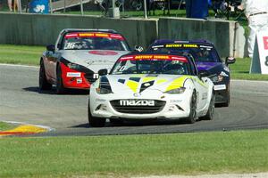 Hernan Palermo's, Assen Rachev's and John Dean, II's Mazda MX-5 Cups