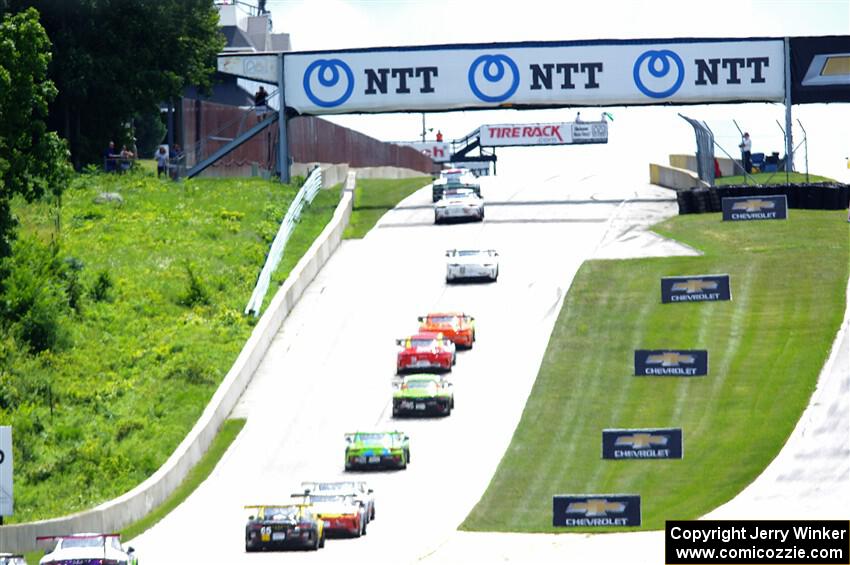 The field gets the green flag on the final lap of the race.