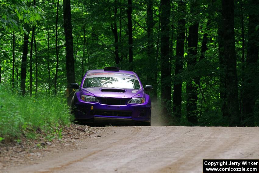 Silas Himes / Rubin Hatfield Subaru WRX STi on SS1, Camp 3 North.