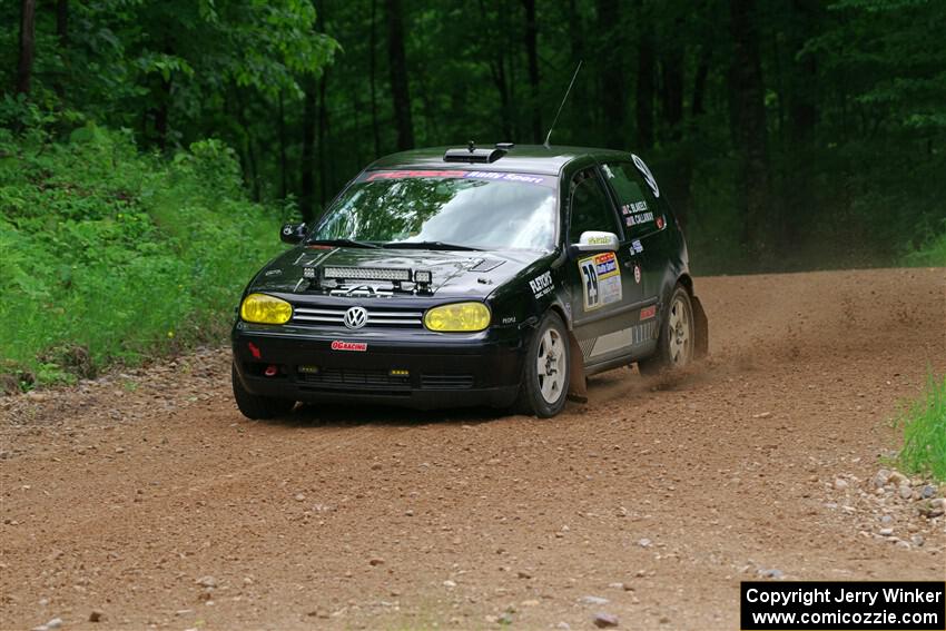 Chase Blakely / Mike Callaway VW GTI on SS1, Camp 3 North.