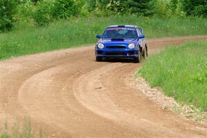 Jimmy Pelizzari / Bryce Proseus Subaru WRX on SS2, Skunk Creek.