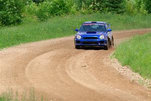 Jimmy Pelizzari / Bryce Proseus Subaru WRX on SS2, Skunk Creek.