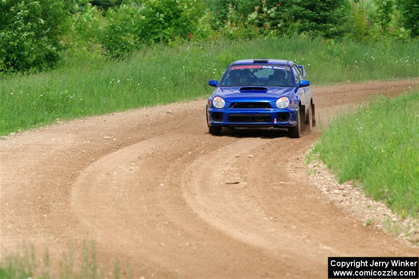 Jimmy Pelizzari / Bryce Proseus Subaru WRX on SS2, Skunk Creek.