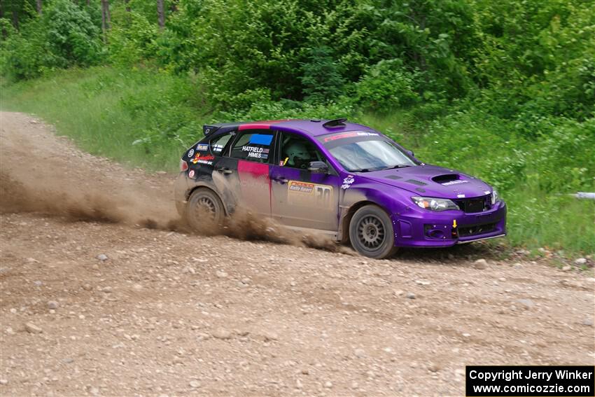 Silas Himes / Rubin Hatfield Subaru WRX STi on SS3, Woodtick Hollow.