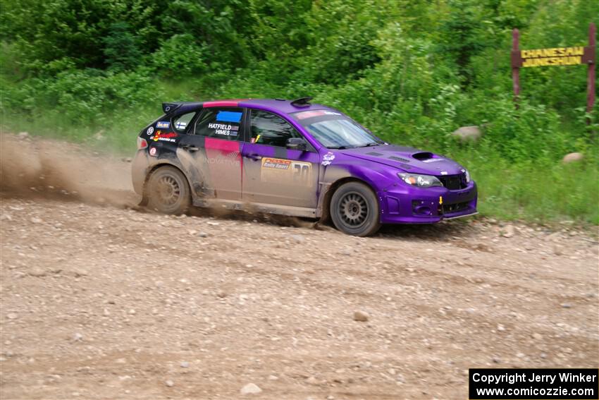 Silas Himes / Rubin Hatfield Subaru WRX STi on SS3, Woodtick Hollow.