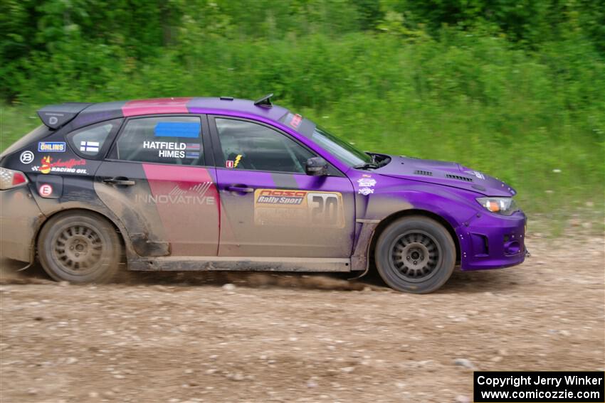 Silas Himes / Rubin Hatfield Subaru WRX STi on SS3, Woodtick Hollow.