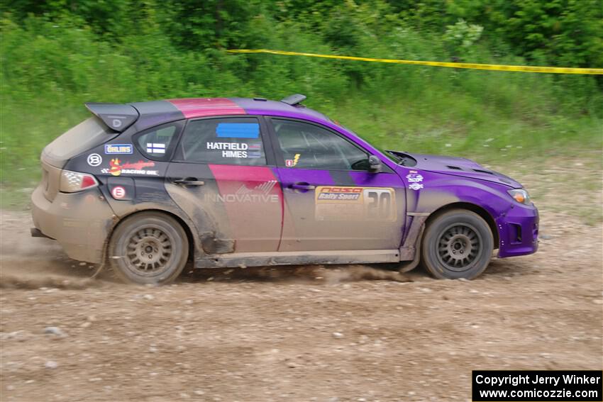 Silas Himes / Rubin Hatfield Subaru WRX STi on SS3, Woodtick Hollow.