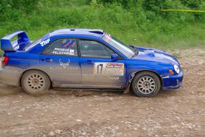 Jimmy Pelizzari / Bryce Proseus Subaru WRX on SS3, Woodtick Hollow.