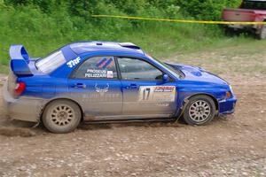 Jimmy Pelizzari / Bryce Proseus Subaru WRX on SS3, Woodtick Hollow.