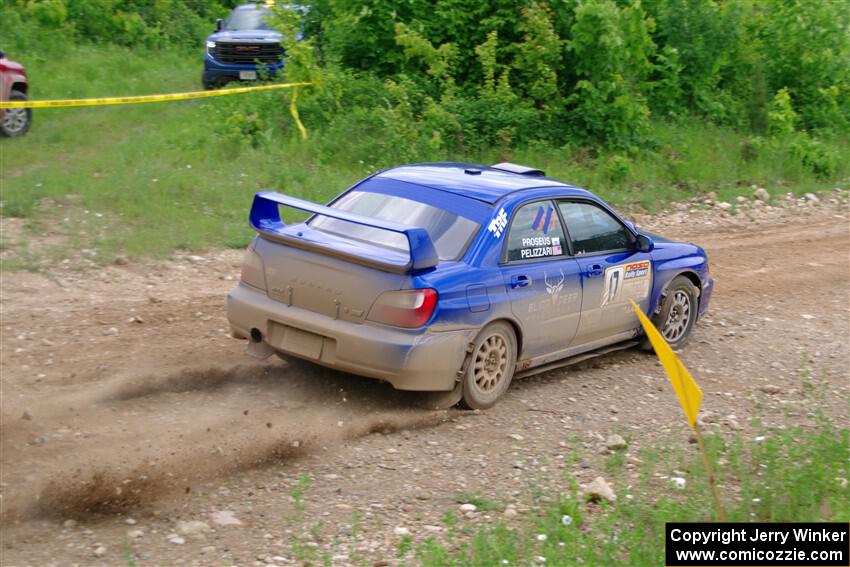 Jimmy Pelizzari / Bryce Proseus Subaru WRX on SS3, Woodtick Hollow.