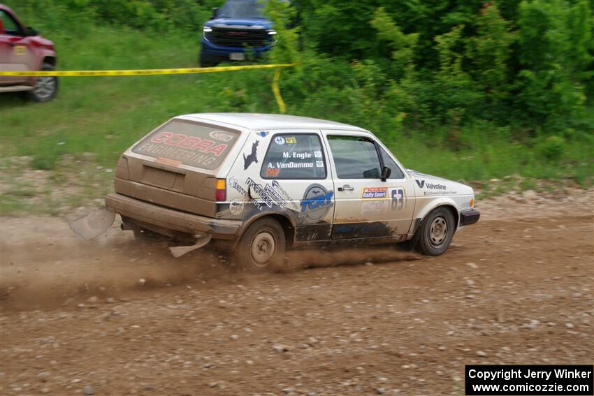 Adam VanDamme / Morgan Engle VW Golf on SS3, Woodtick Hollow.