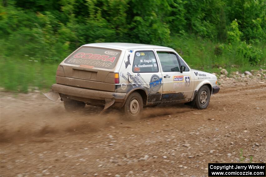Adam VanDamme / Morgan Engle VW Golf on SS3, Woodtick Hollow.