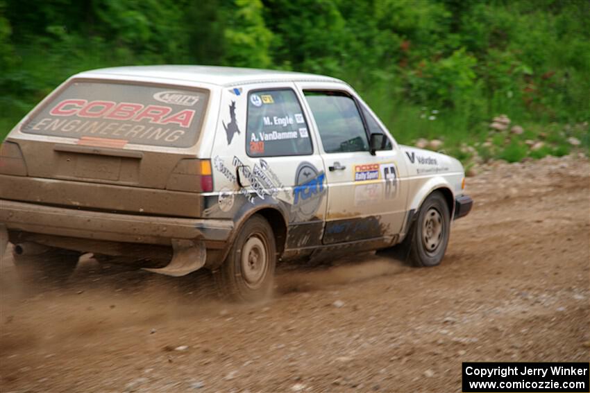 Adam VanDamme / Morgan Engle VW Golf on SS3, Woodtick Hollow.