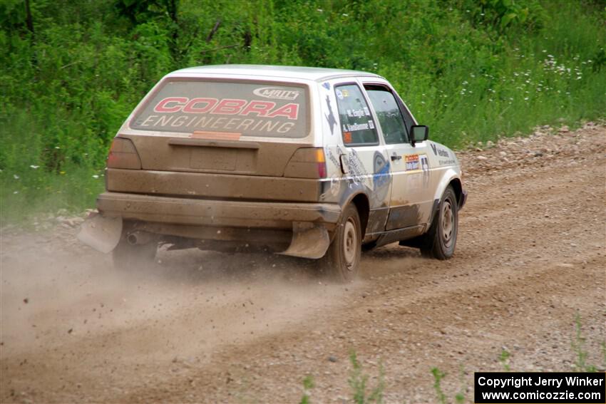 Adam VanDamme / Morgan Engle VW Golf on SS3, Woodtick Hollow.