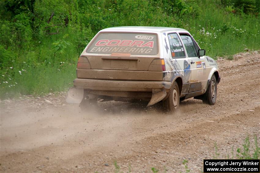 Adam VanDamme / Morgan Engle VW Golf on SS3, Woodtick Hollow.