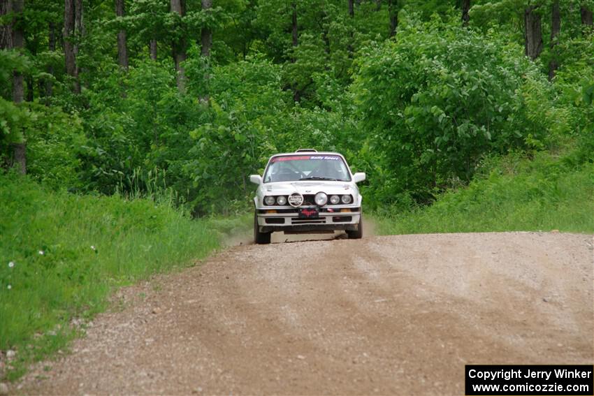 Shanti Witt / Keegan Helwig BMW 325is on SS3, Woodtick Hollow.
