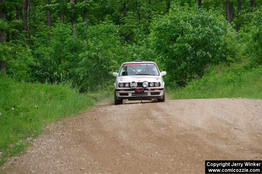 Shanti Witt / Keegan Helwig BMW 325is on SS3, Woodtick Hollow.