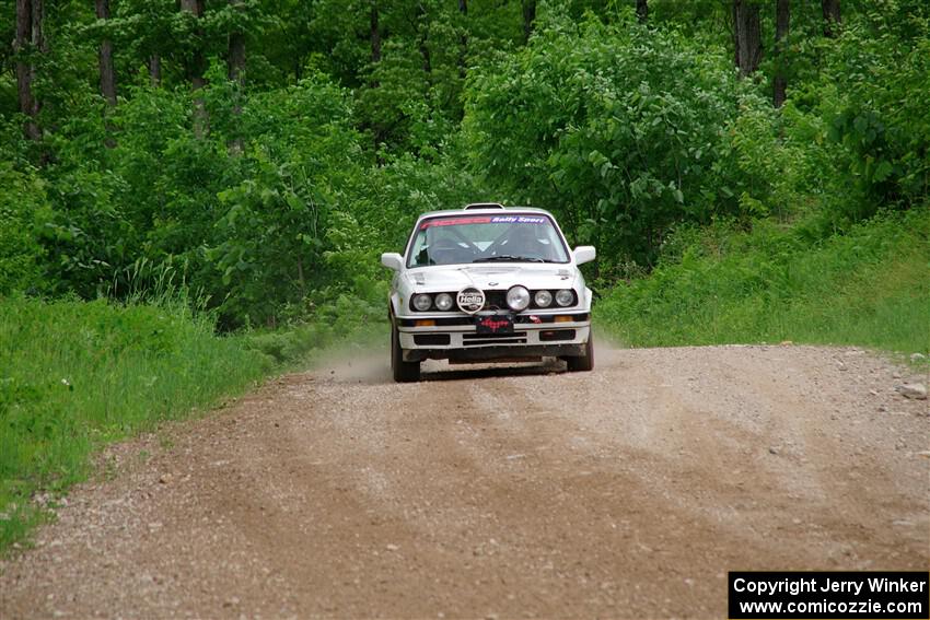 Shanti Witt / Keegan Helwig BMW 325is on SS3, Woodtick Hollow.
