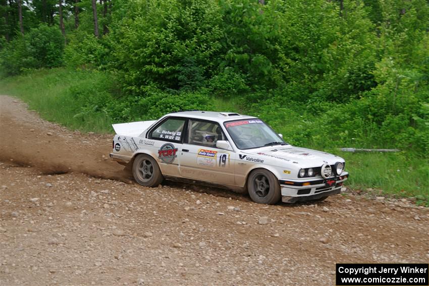 Shanti Witt / Keegan Helwig BMW 325is on SS3, Woodtick Hollow.