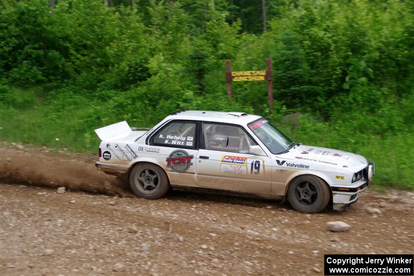 Shanti Witt / Keegan Helwig BMW 325is on SS3, Woodtick Hollow.