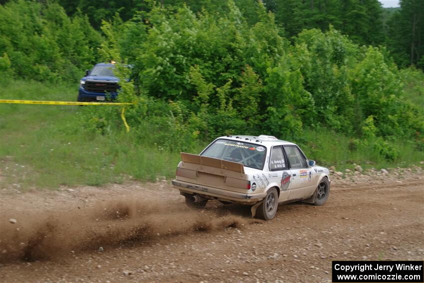 Shanti Witt / Keegan Helwig BMW 325is on SS3, Woodtick Hollow.