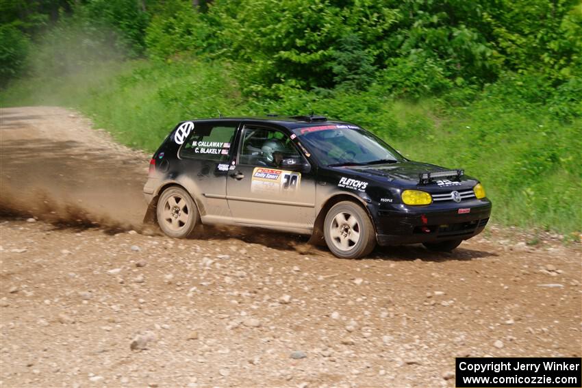 Chase Blakely / Mike Callaway VW GTI on SS3, Woodtick Hollow.
