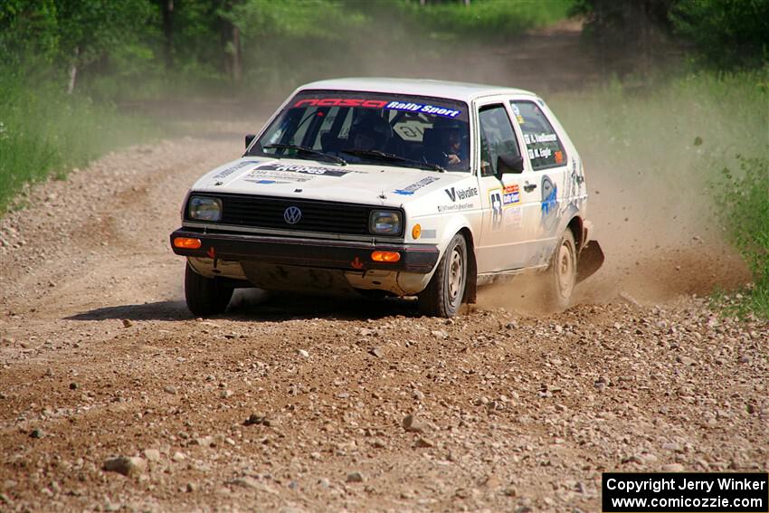 Adam VanDamme / Morgan Engle VW Golf on SS4, Hollow Woodtick.