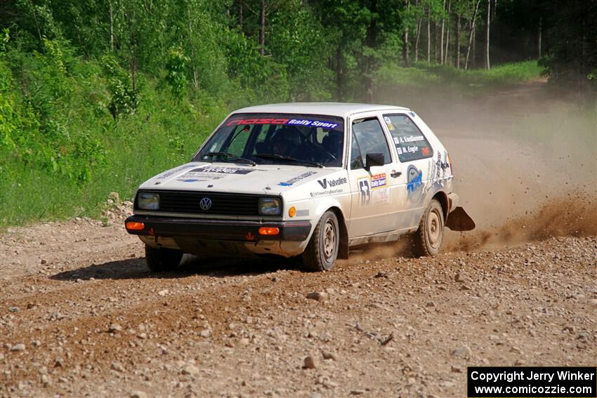 Adam VanDamme / Morgan Engle VW Golf on SS4, Hollow Woodtick.